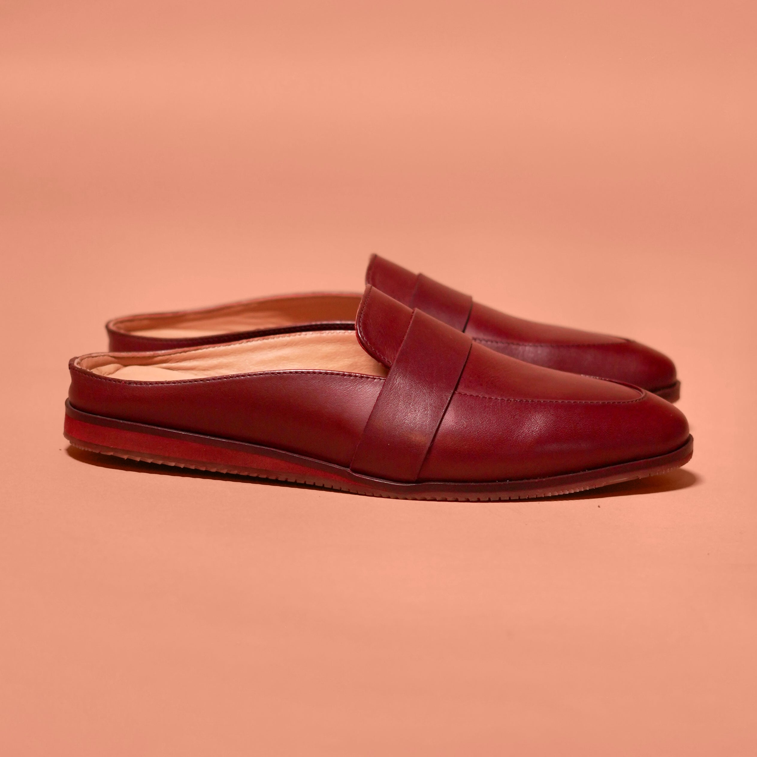 Hoffler Chocro | Dark brown leather mules