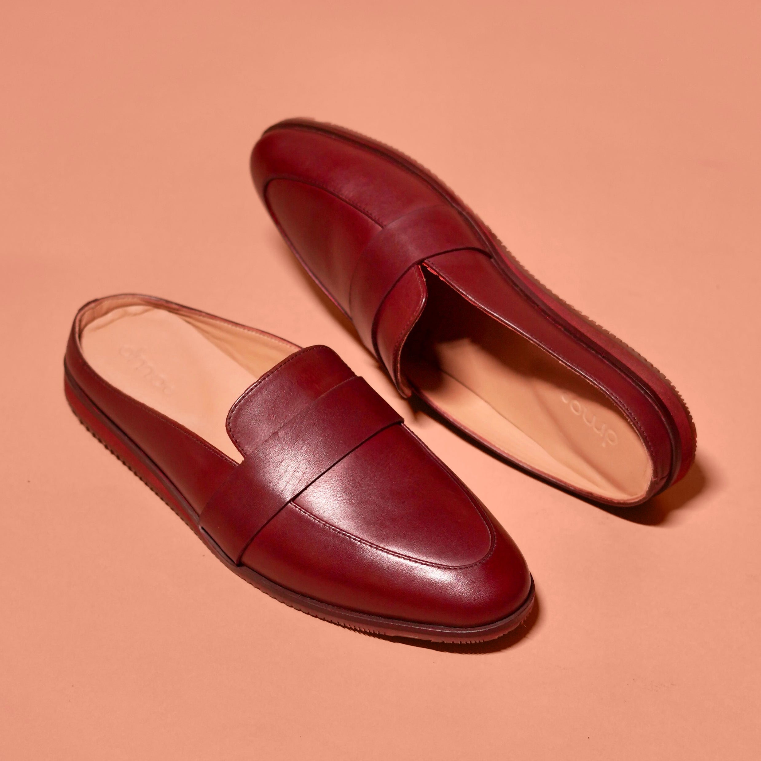 Hoffler Chocro | Dark brown leather mules
