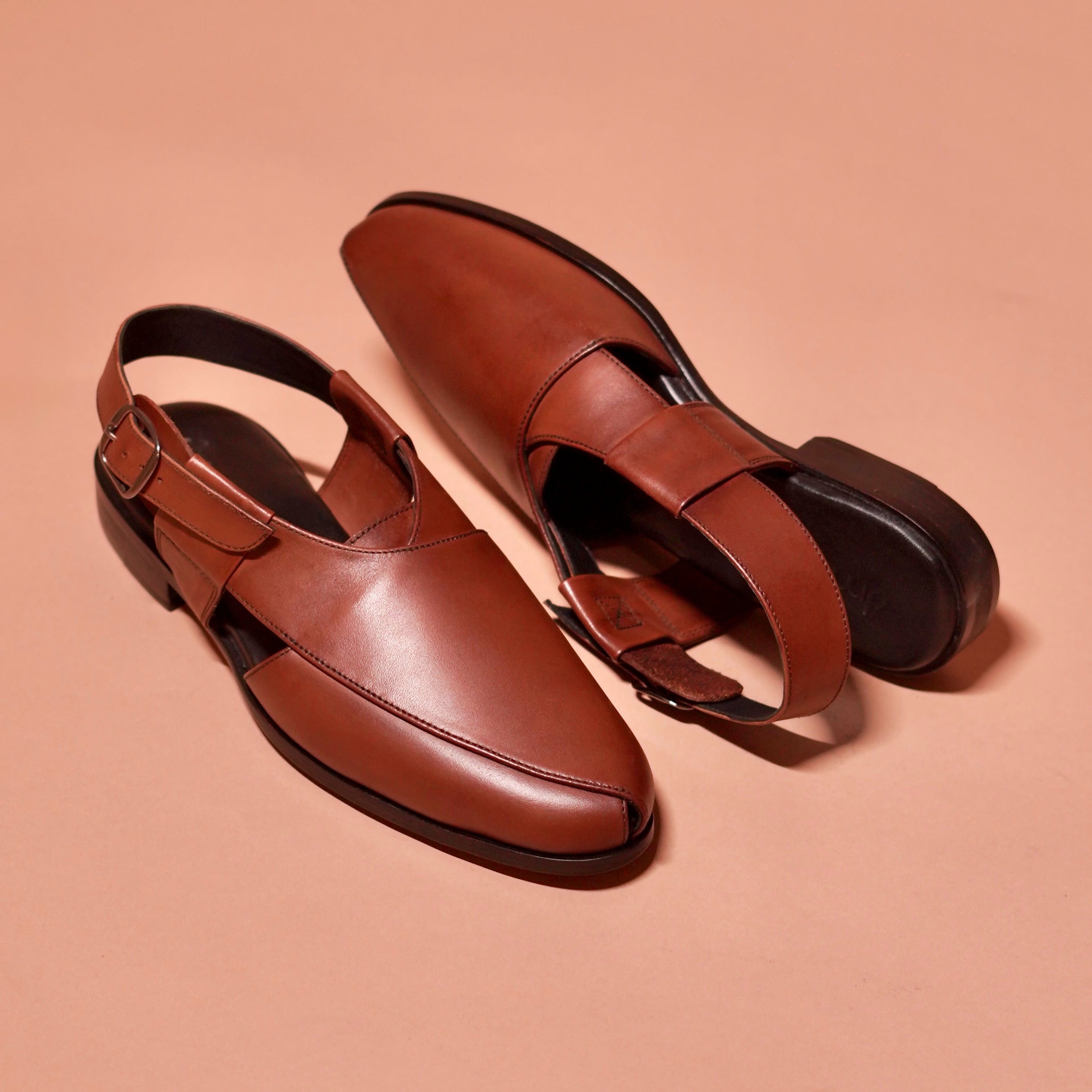 Pesha Bruno | Handcrafted brown leather Peshawaris
