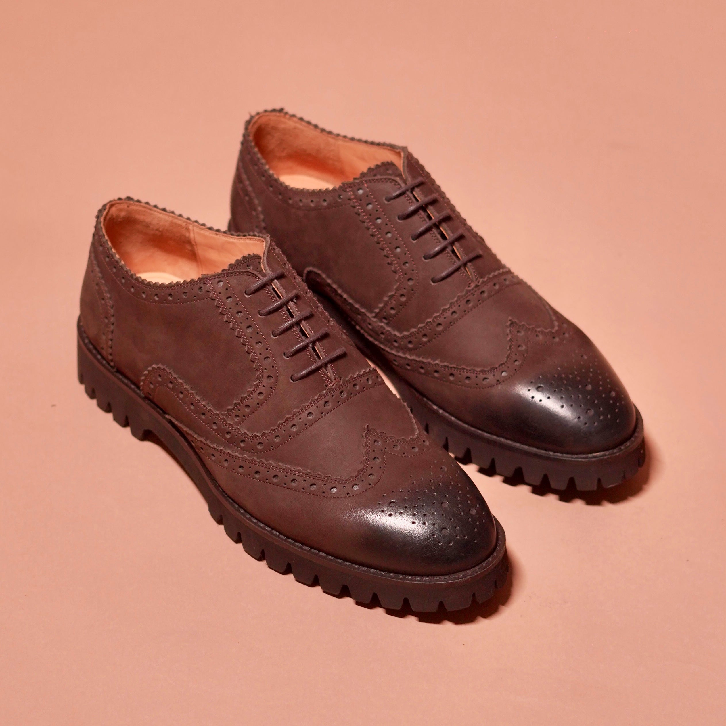 Piso Leggero styled with tailored trousers for a semi-formal look