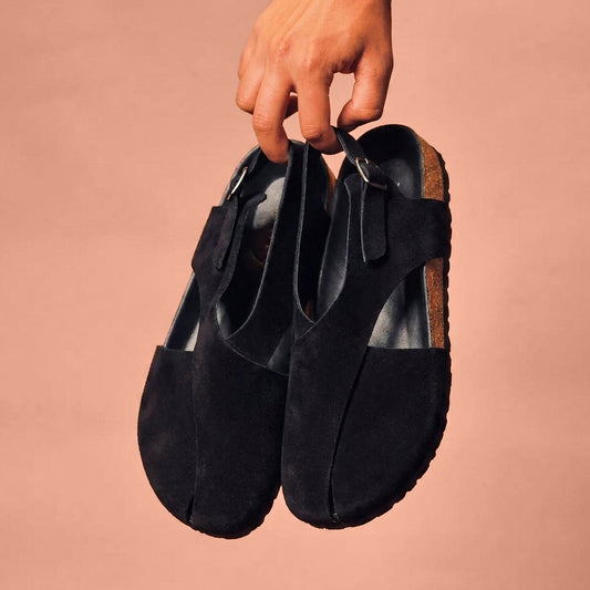 Men's black suede Peshawari sandal