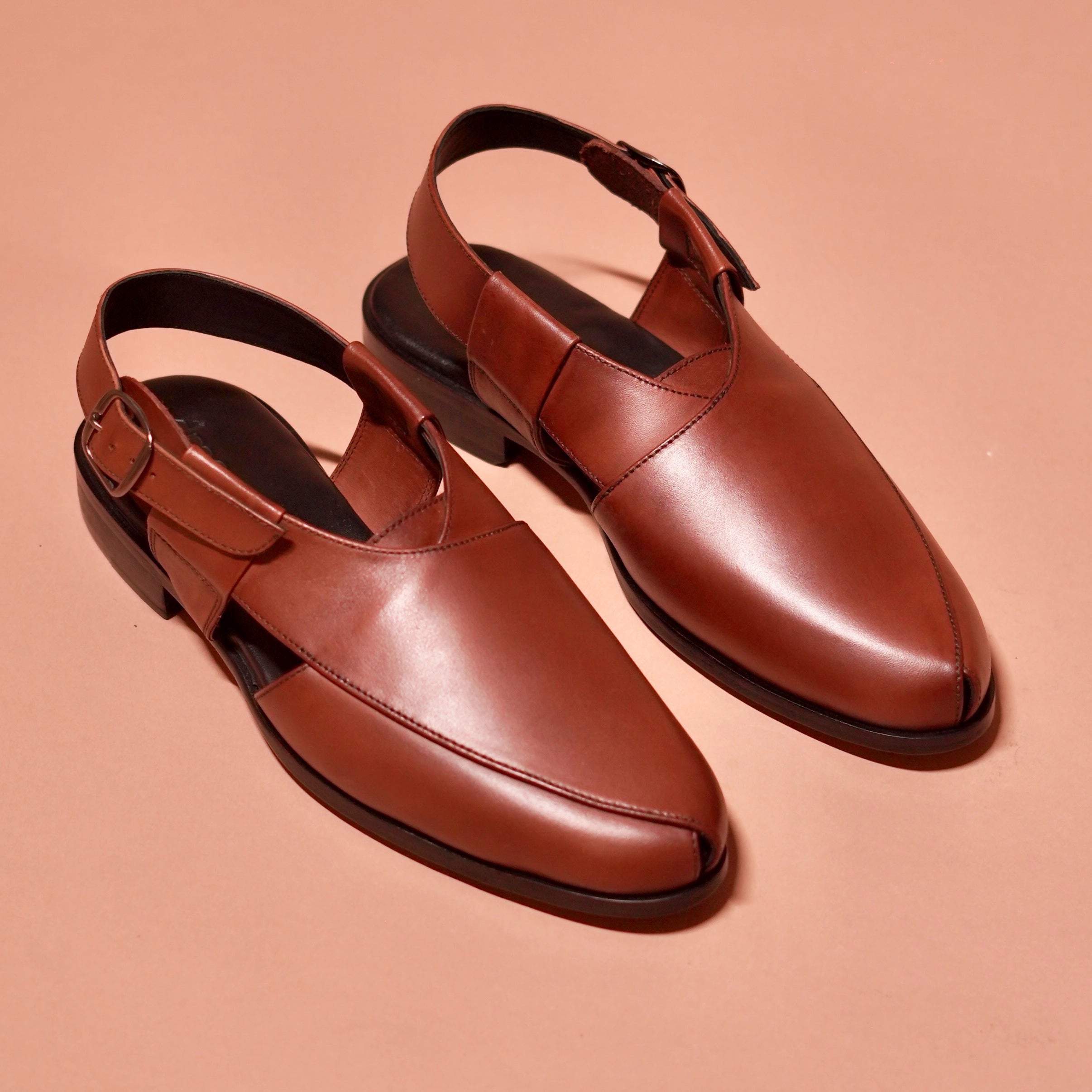 Pesha Bruno | Handcrafted brown leather Peshawaris