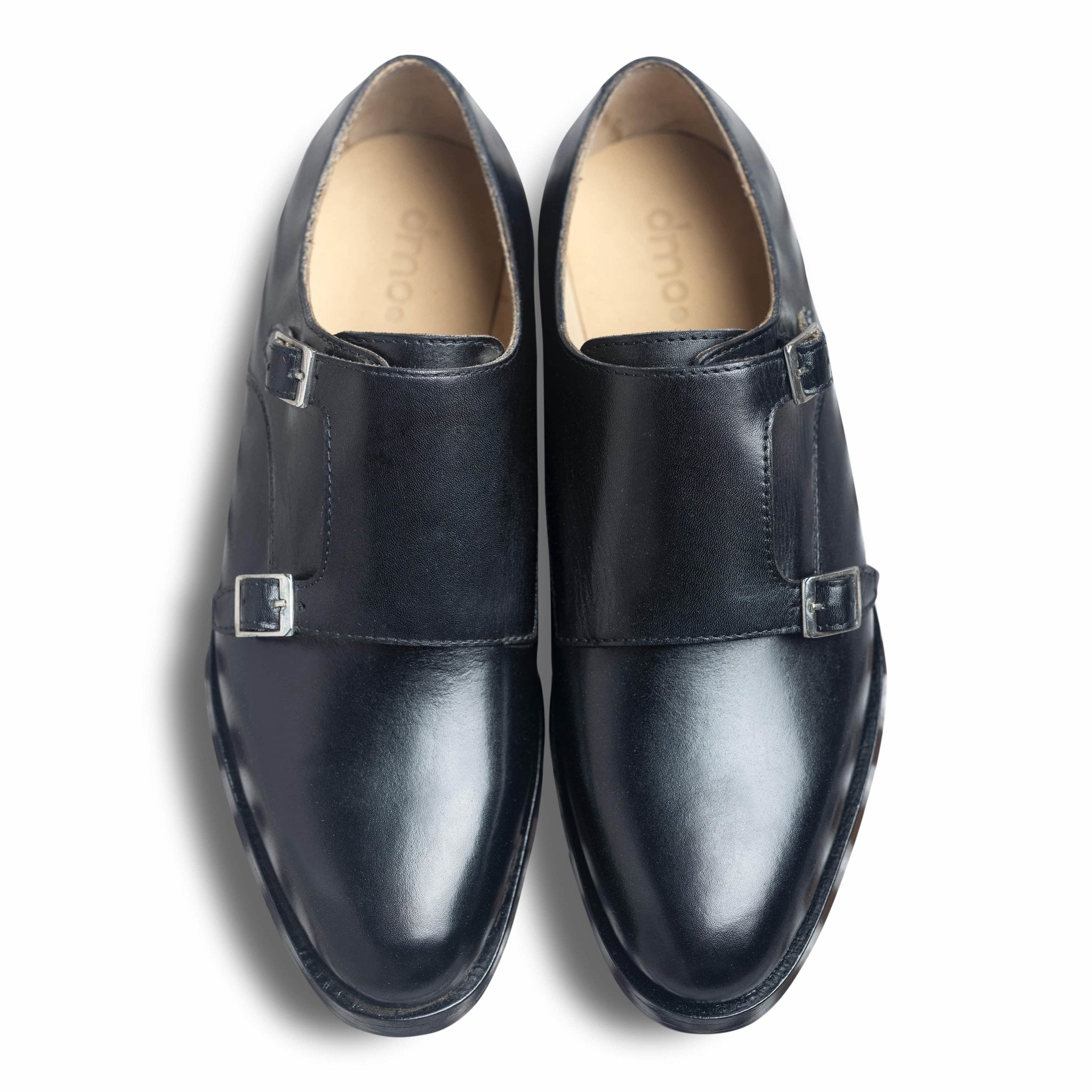 Domo Nera | Double Monk Strap Leather Shoes for Men | dmodot