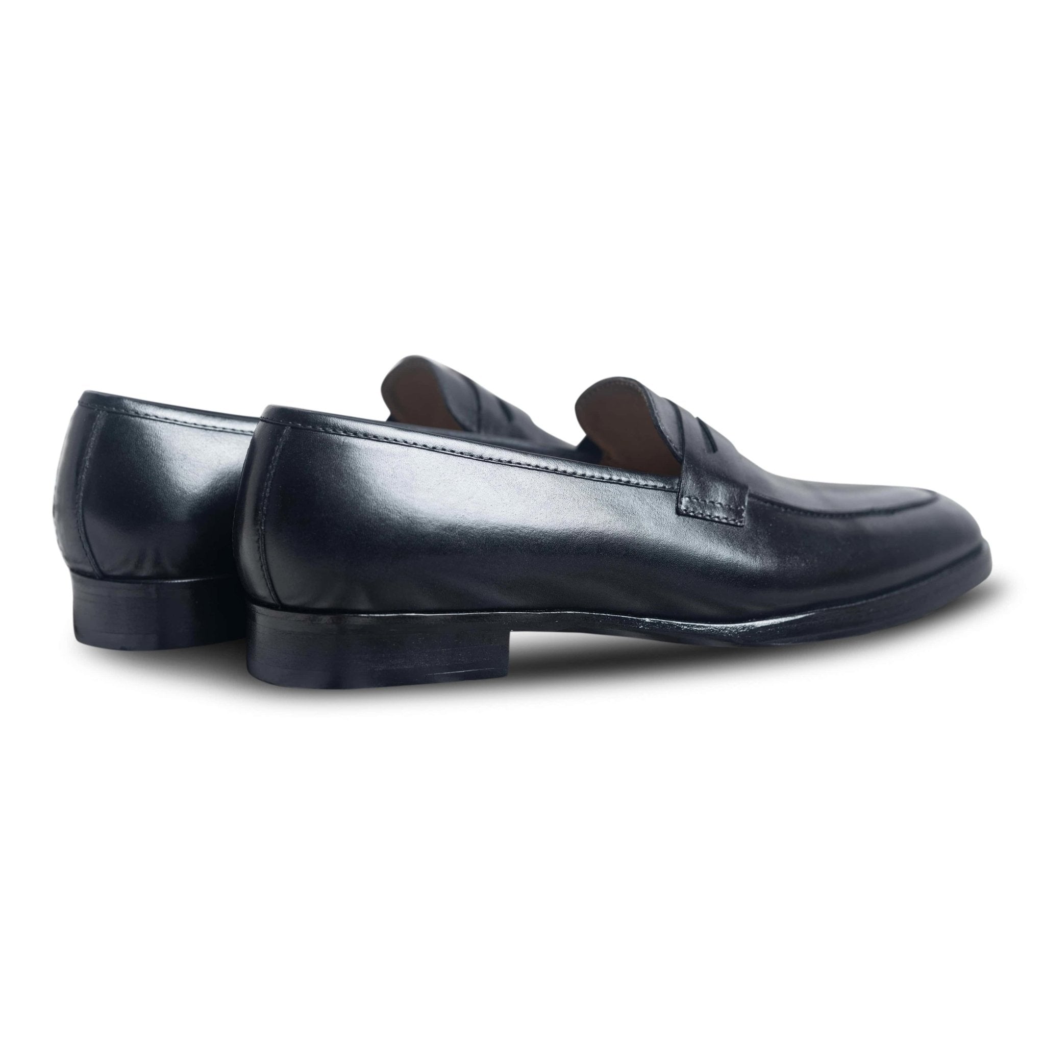 Noir | Black Leather Loafer for Men | dmodot