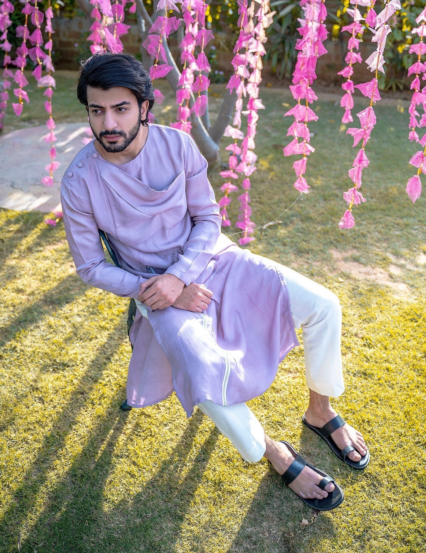 Pelle Noir Black Leather Chappal for Men dmodot