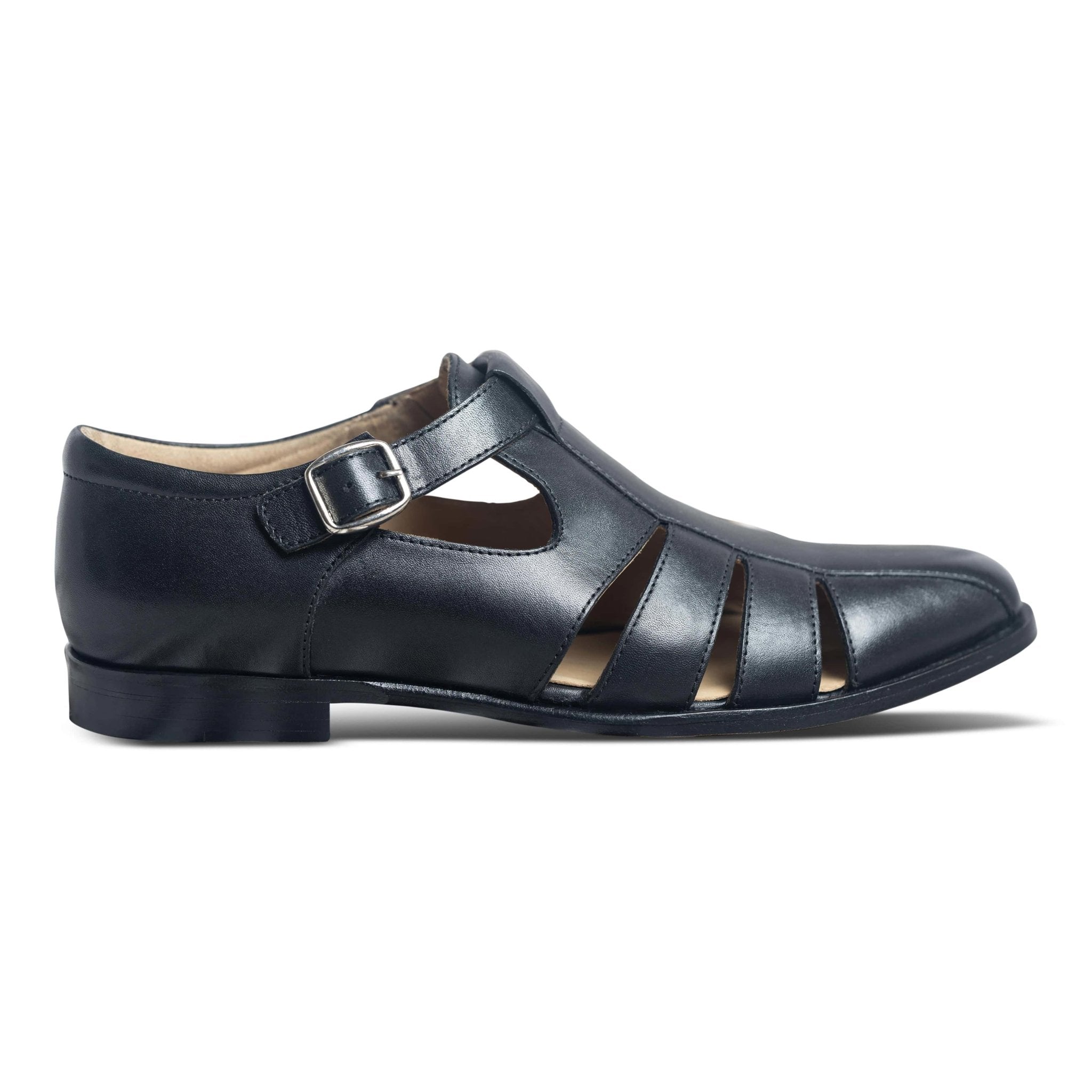 Pesha Caro Solid Dark Leather Peshawari for Men dmodot